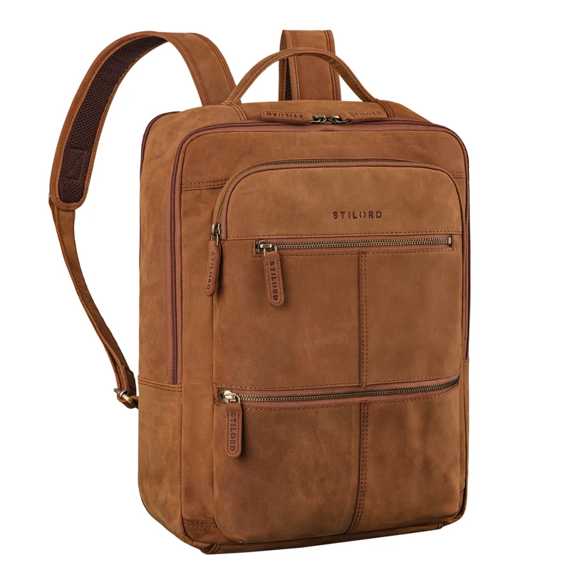 "Coryo" Laptop Rucksack Leder Groß