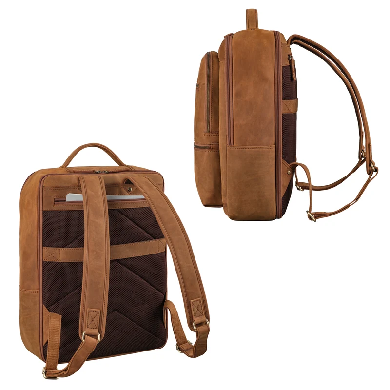 "Coryo" Laptop Rucksack Leder Groß