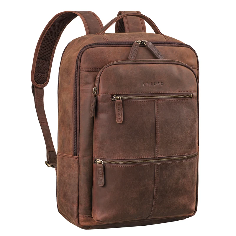 "Coryo" Laptop Rucksack Leder Groß