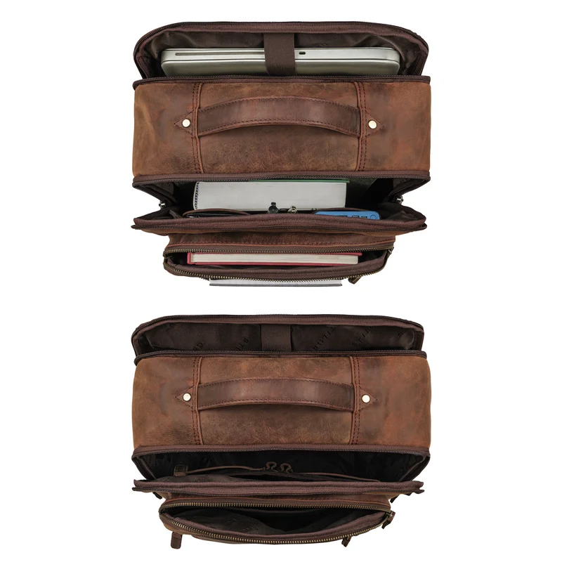 "Coryo" Laptop Rucksack Leder Groß