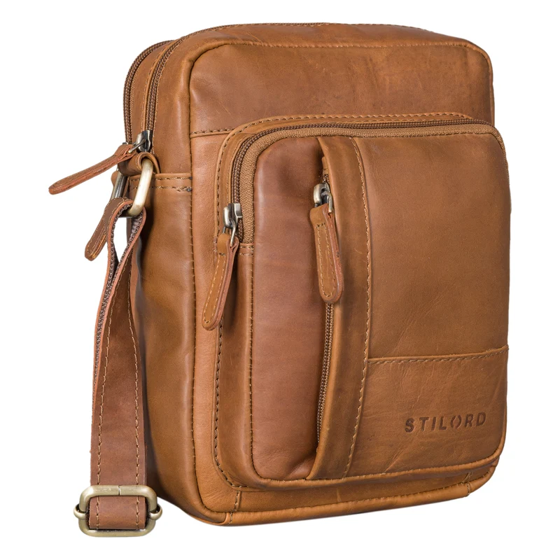 "Godric" Herrentasche zum Umhängen Leder Mittel Arbeit und Freizeit