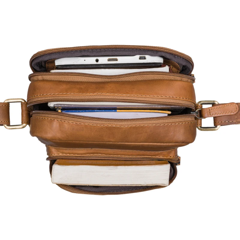 "Godric" Herrentasche zum Umhängen Leder Mittel Arbeit und Freizeit