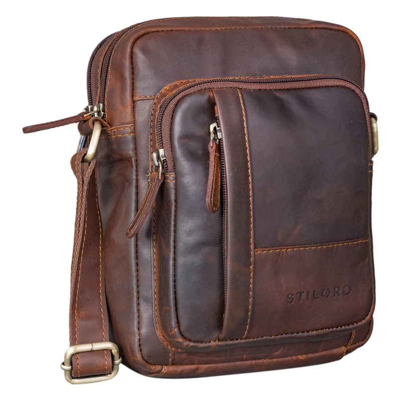 "Godric" Herrentasche zum Umhängen Leder Mittel Arbeit und Freizeit