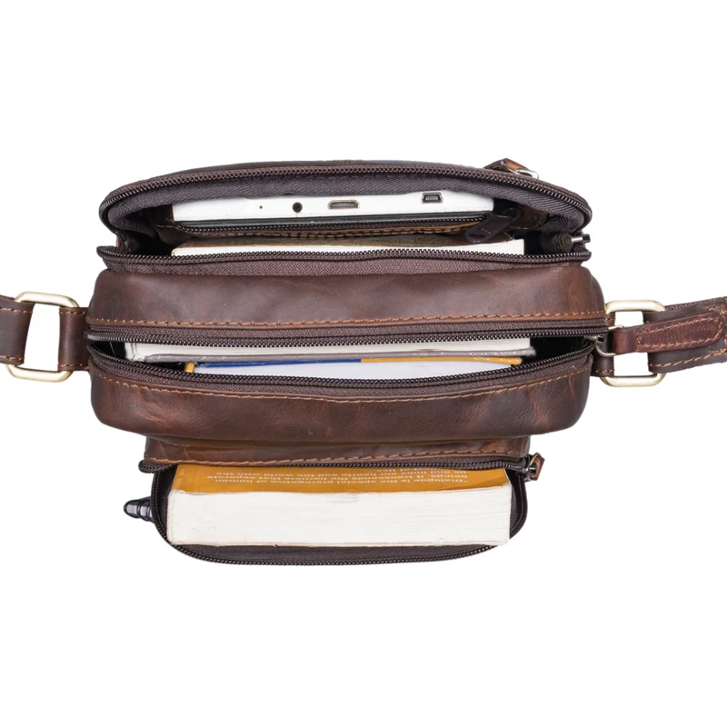 "Godric" Herrentasche zum Umhängen Leder Mittel Arbeit und Freizeit