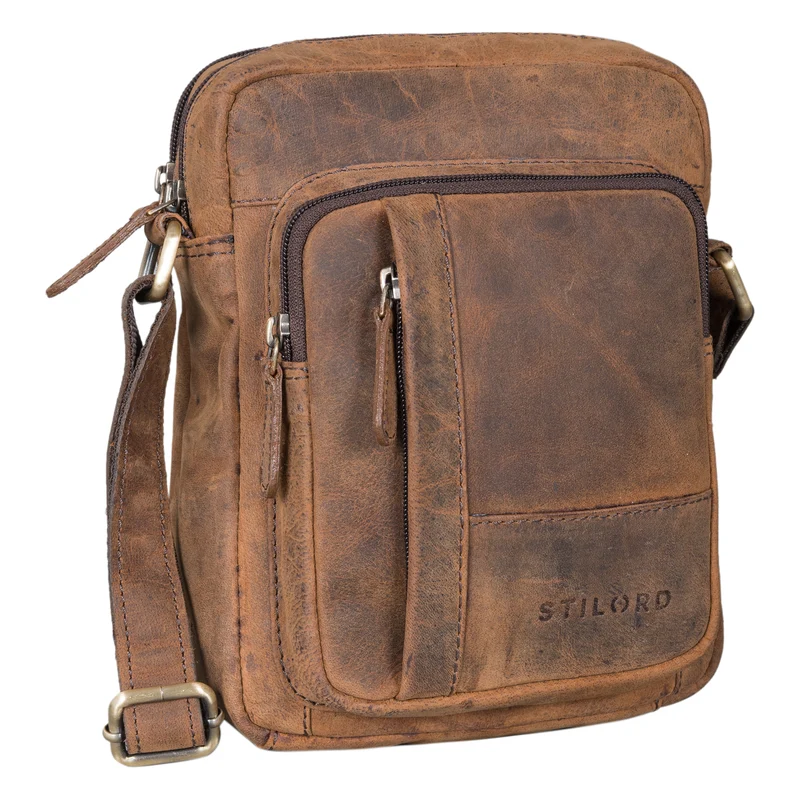 "Godric" Herrentasche zum Umhängen Leder Mittel Arbeit und Freizeit