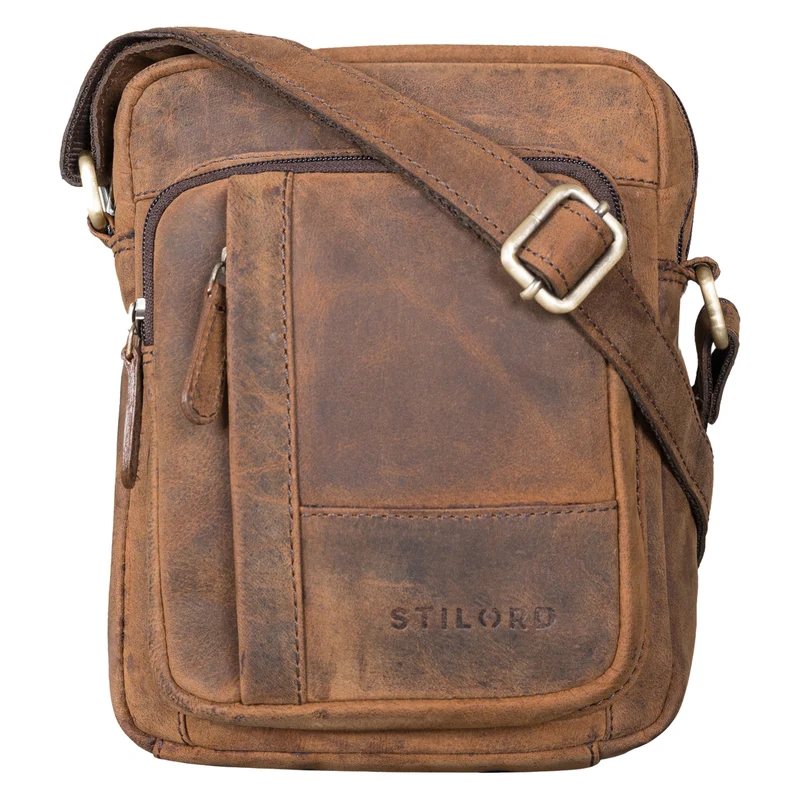"Godric" Herrentasche zum Umhängen Leder Mittel Arbeit und Freizeit