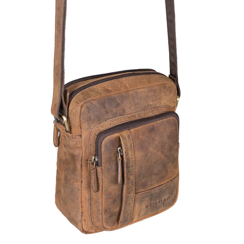 "Godric" Herrentasche zum Umhängen Leder Mittel Arbeit und Freizeit