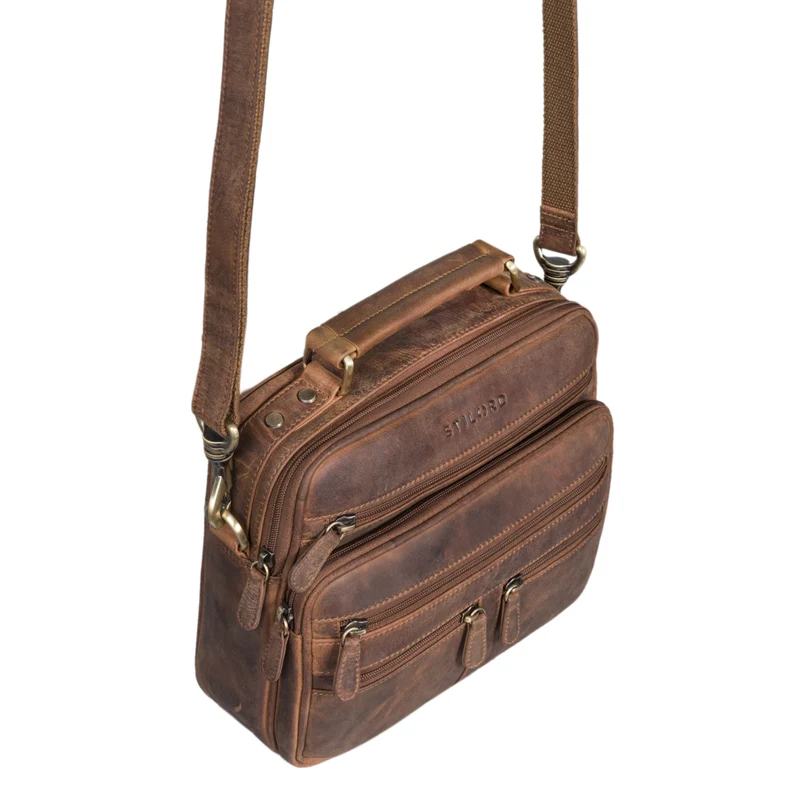 "Veland" Vintage Messenger Bag für Herren Echtleder
