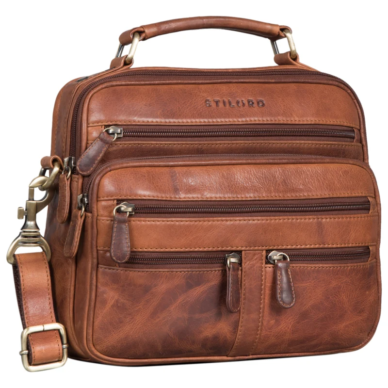 "Veland" Vintage Messenger Bag für Herren Echtleder