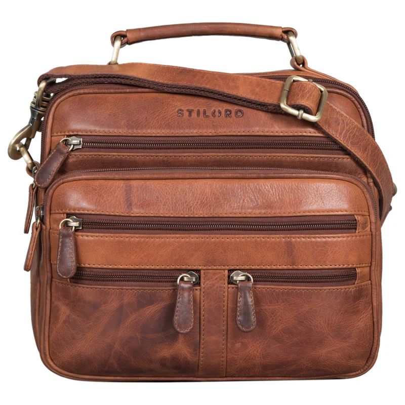 "Veland" Vintage Messenger Bag für Herren Echtleder