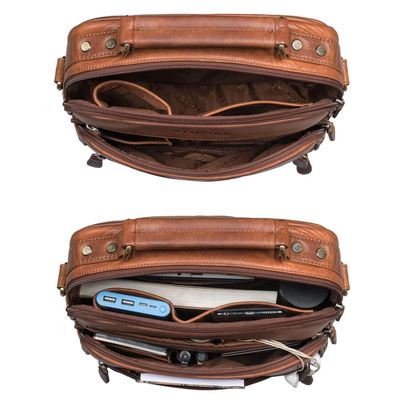 "Veland" Vintage Messenger Bag für Herren Echtleder