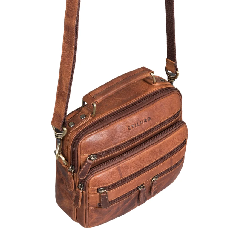 "Veland" Vintage Messenger Bag für Herren Echtleder
