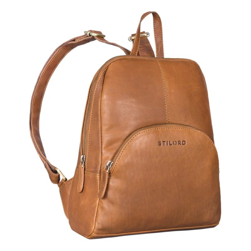 "Josephine" Lederrucksack Damen Klein Echt-Leder mit vielen Fächern