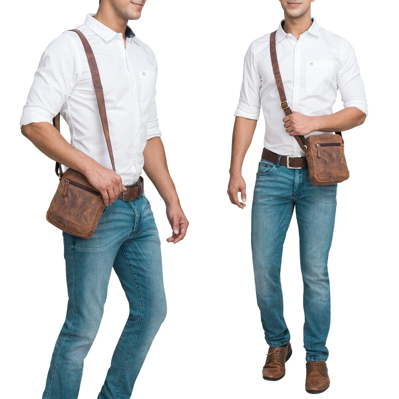 "Björn" Kleine Herren Tasche aus Echtleder