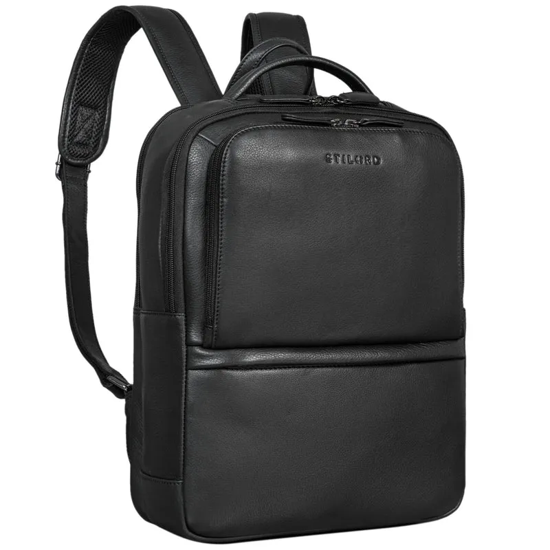 "Albert" Moderner Business Rucksack Leder 17 Zoll Laptopfach Herren