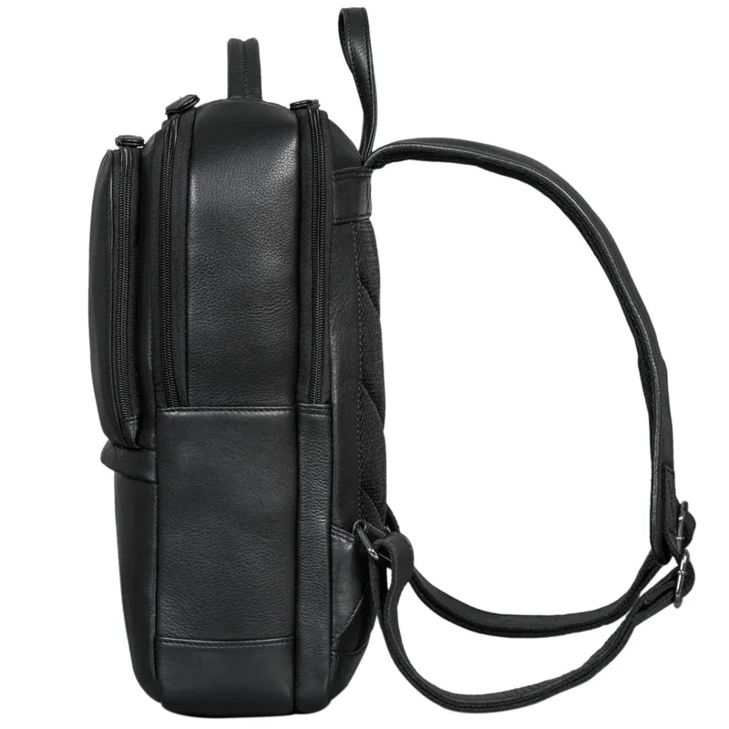 "Albert" Moderner Business Rucksack Leder 17 Zoll Laptopfach Herren