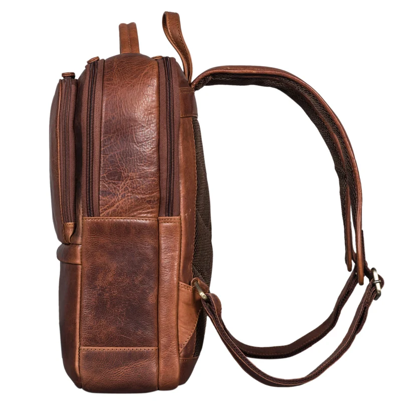 "Albert" Moderner Business Rucksack Leder 17 Zoll Laptopfach Herren