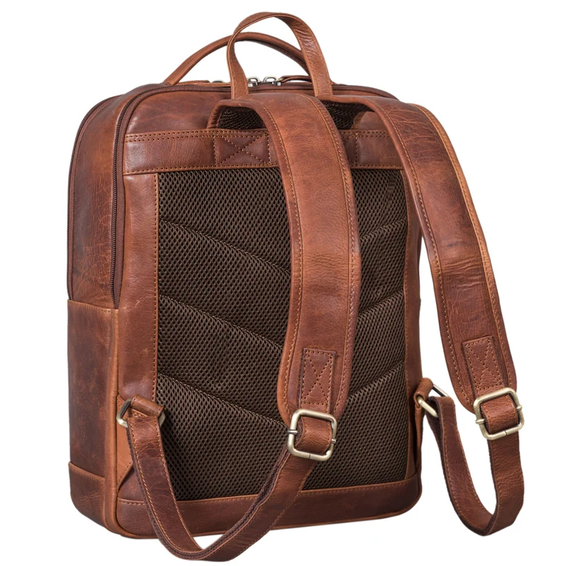 "Albert" Moderner Business Rucksack Leder 17 Zoll Laptopfach Herren