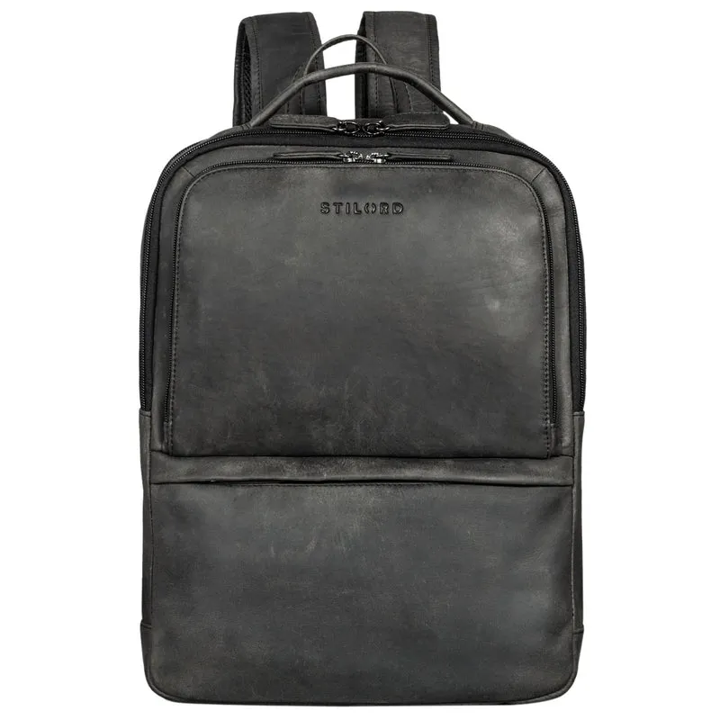 "Albert" Moderner Business Rucksack Leder 17 Zoll Laptopfach Herren