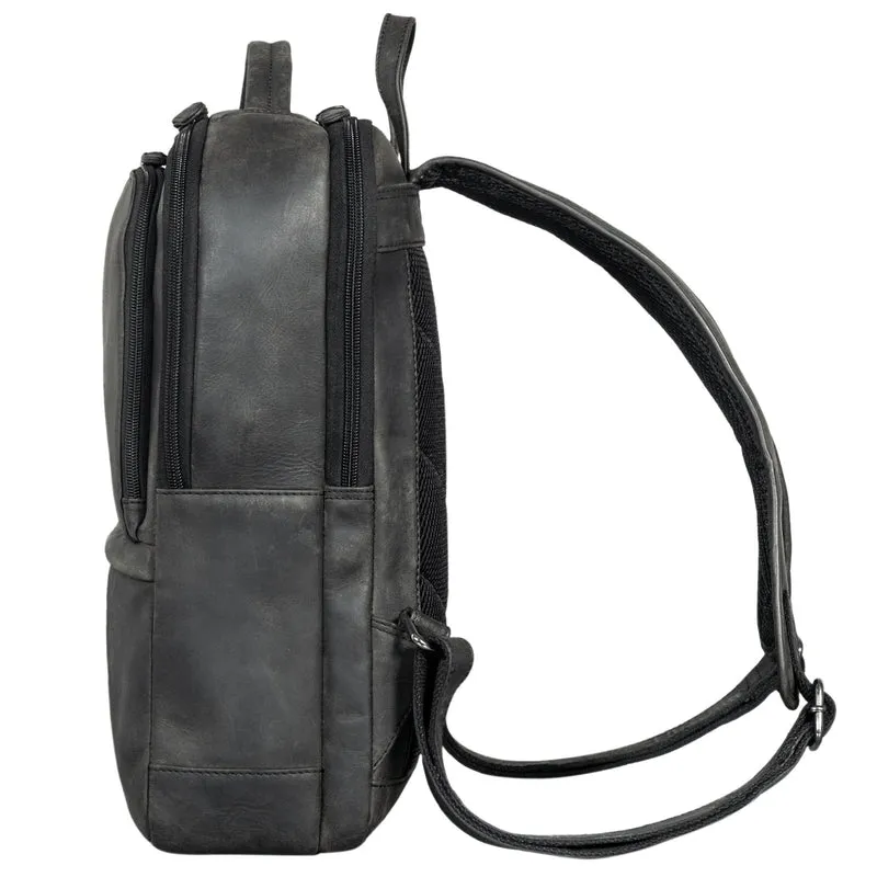 "Albert" Moderner Business Rucksack Leder 17 Zoll Laptopfach Herren