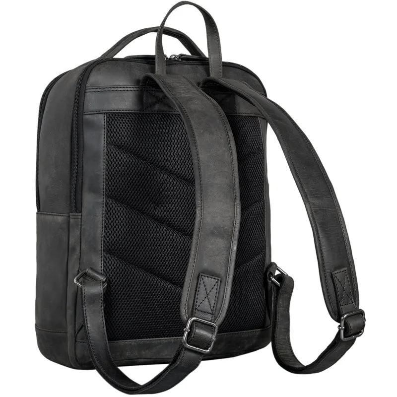 "Albert" Moderner Business Rucksack Leder 17 Zoll Laptopfach Herren