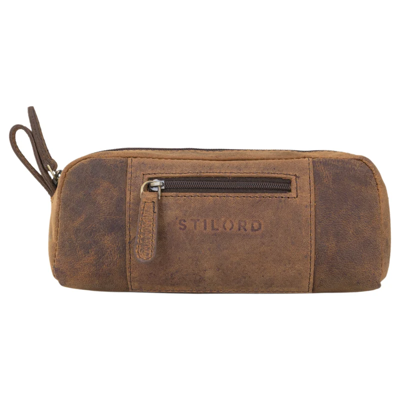 "Ted" Vintage Federpenal Etui Leder klein Unisex