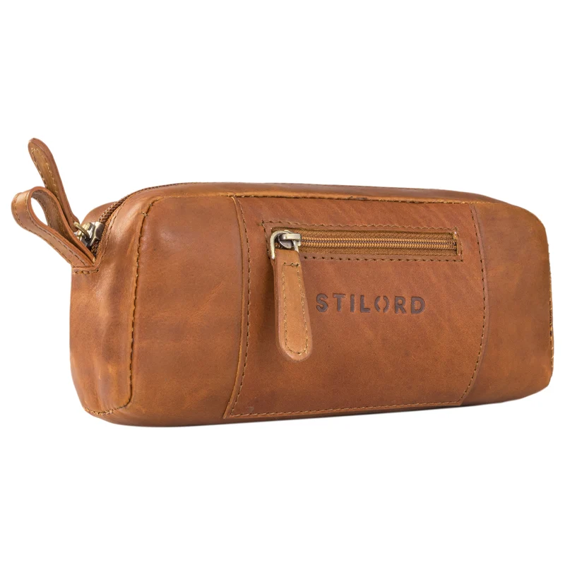 "Ted" Vintage Federpenal Etui Leder klein Unisex