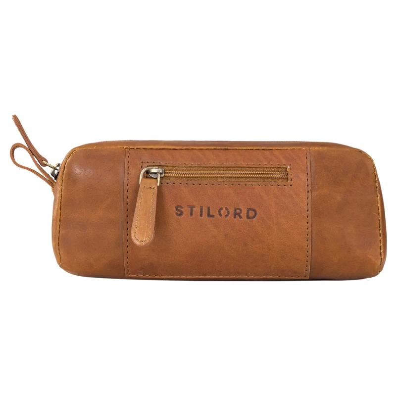 "Ted" Vintage Federpenal Etui Leder klein Unisex