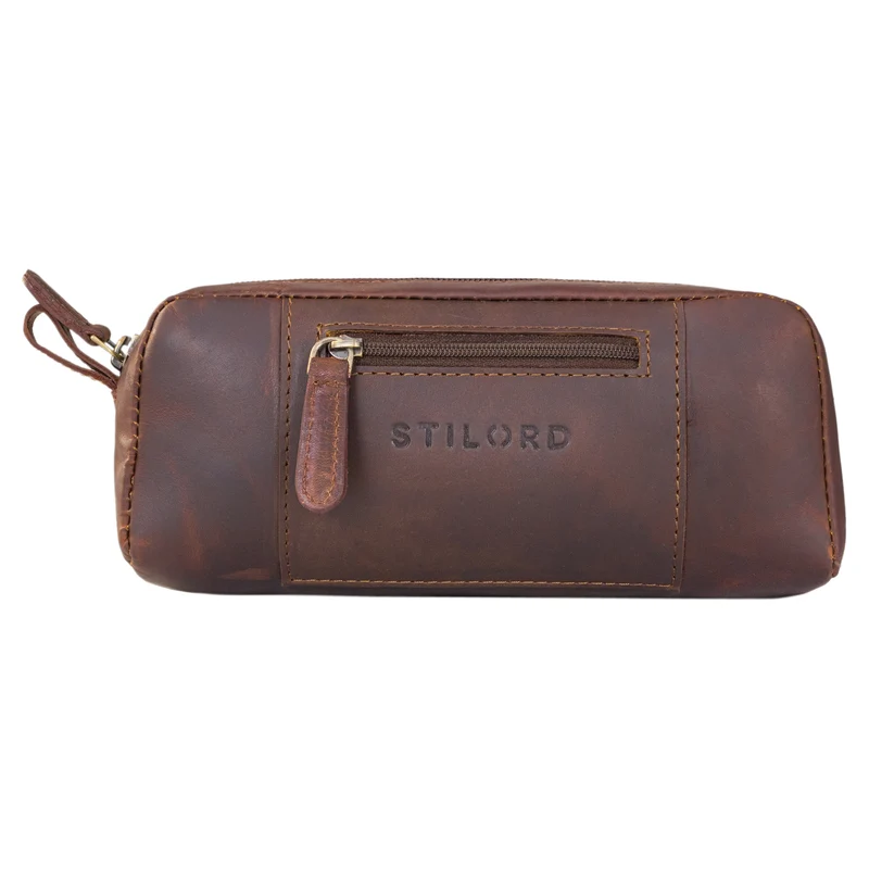 "Ted" Vintage Federpenal Etui Leder klein Unisex