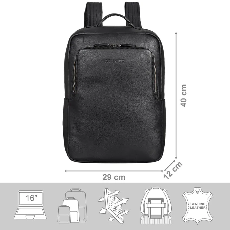 "Sören" Business Rucksack Leder mit Laptop-Fach 15 - 16 Zoll Leder