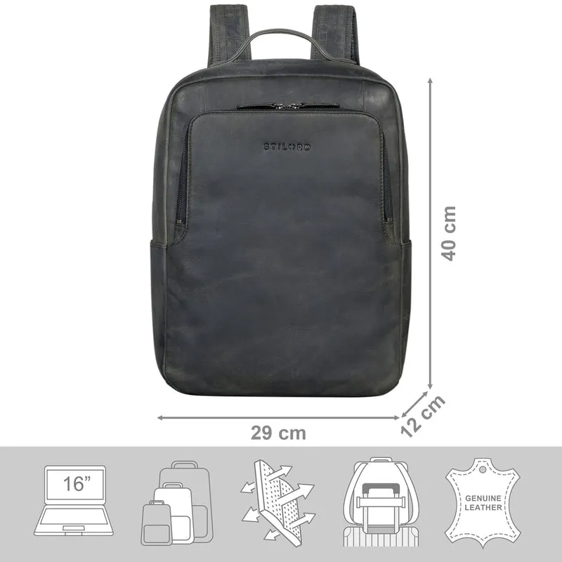 "Sören" Business Rucksack Leder mit Laptop-Fach 15 - 16 Zoll Leder