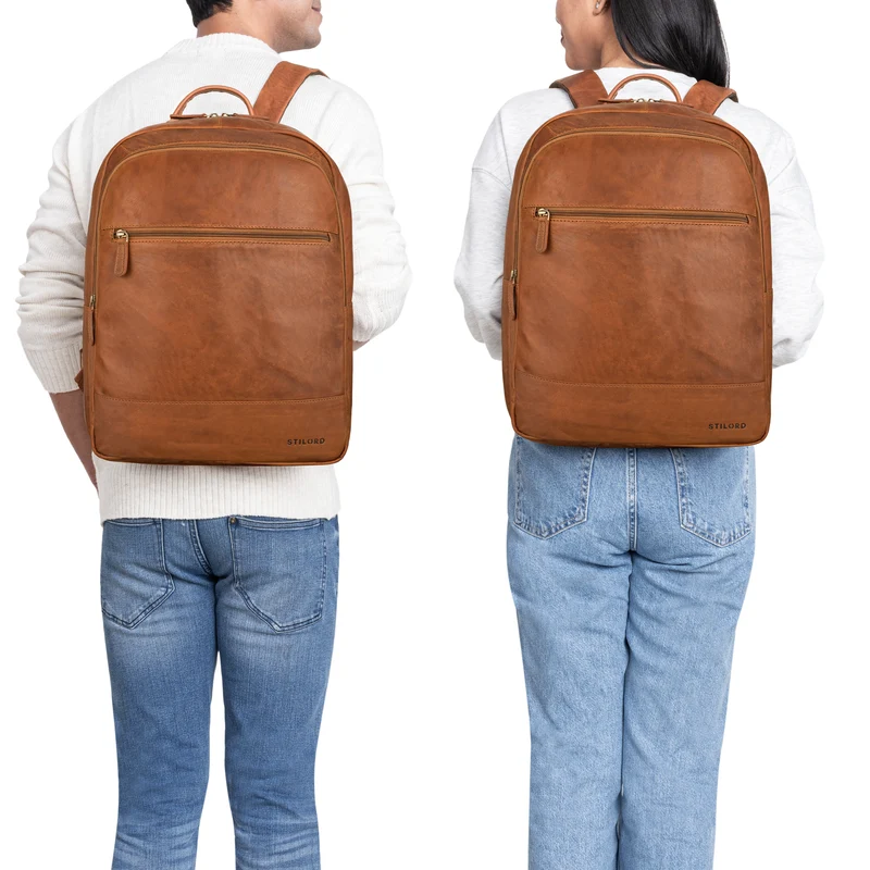 "Norbert" Großer Rucksack mit Laptopfach 15,6 Zoll Leder