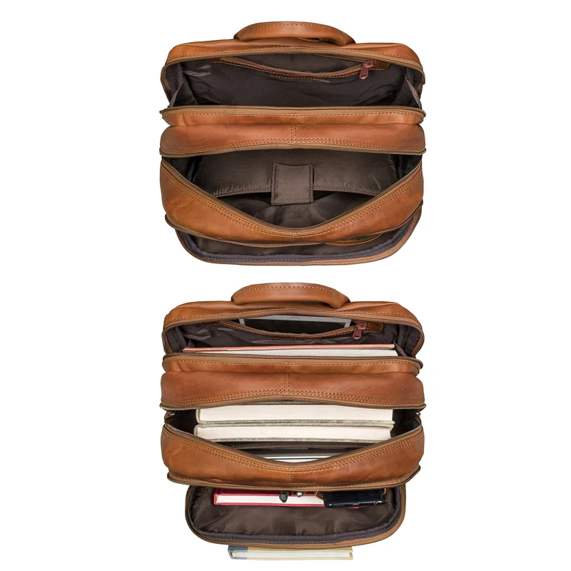 "Norbert" Großer Rucksack mit Laptopfach 15,6 Zoll Leder
