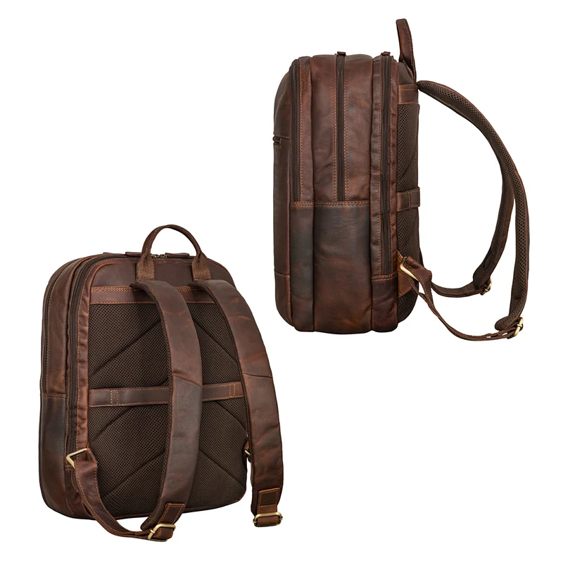 "Norbert" Großer Rucksack mit Laptopfach 15,6 Zoll Leder