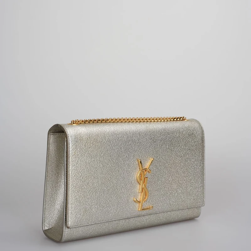 Saint Laurent Kate Medium Bag Klassisches Monogramm-Crossbody-Glitzerleder