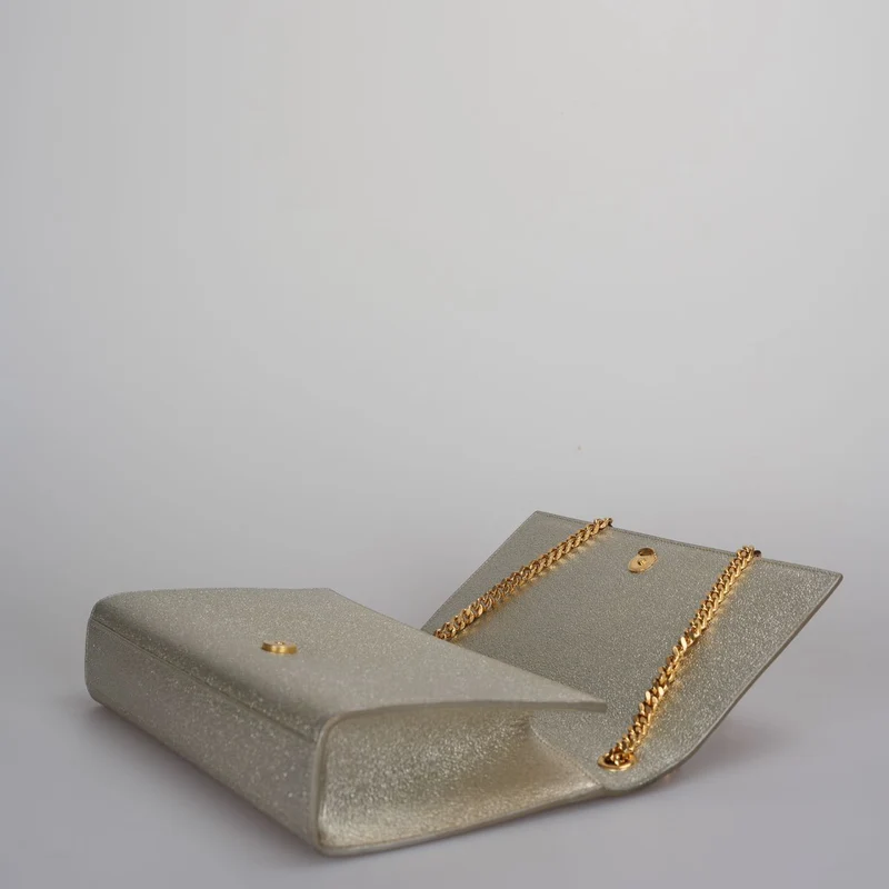 Saint Laurent Kate Medium Bag Klassisches Monogramm-Crossbody-Glitzerleder