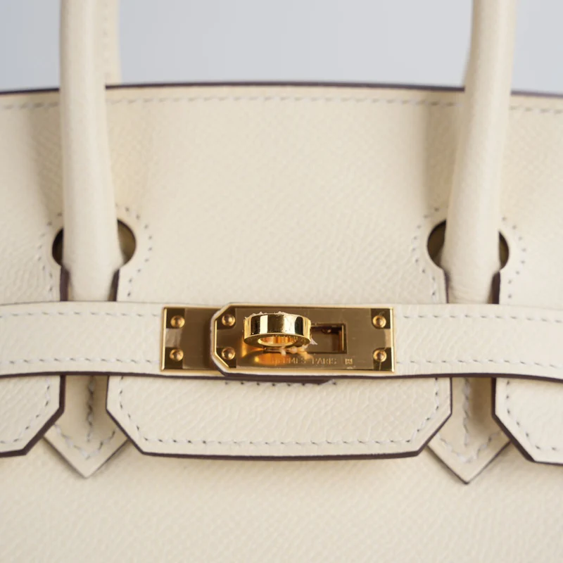 Hermes Birkin 25 cm Sellier-Tasche aus Nata Epsom-Leder mit goldenen Beschlägen ab 2021