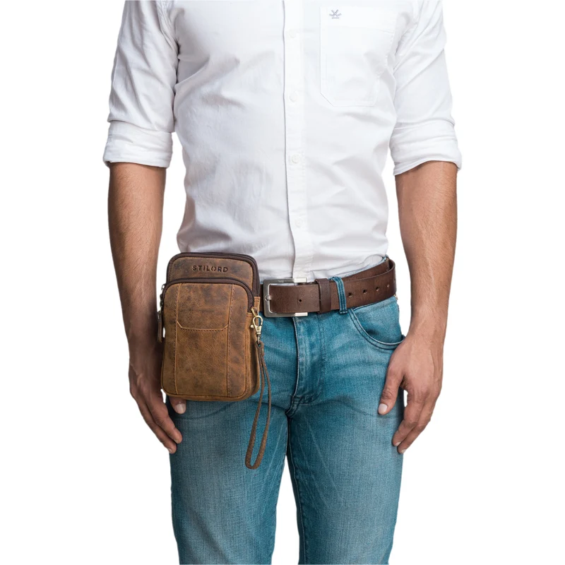 "Tertius" 3-in-1 Herren Umhängetasche Handgelenktasche Gürteltasche