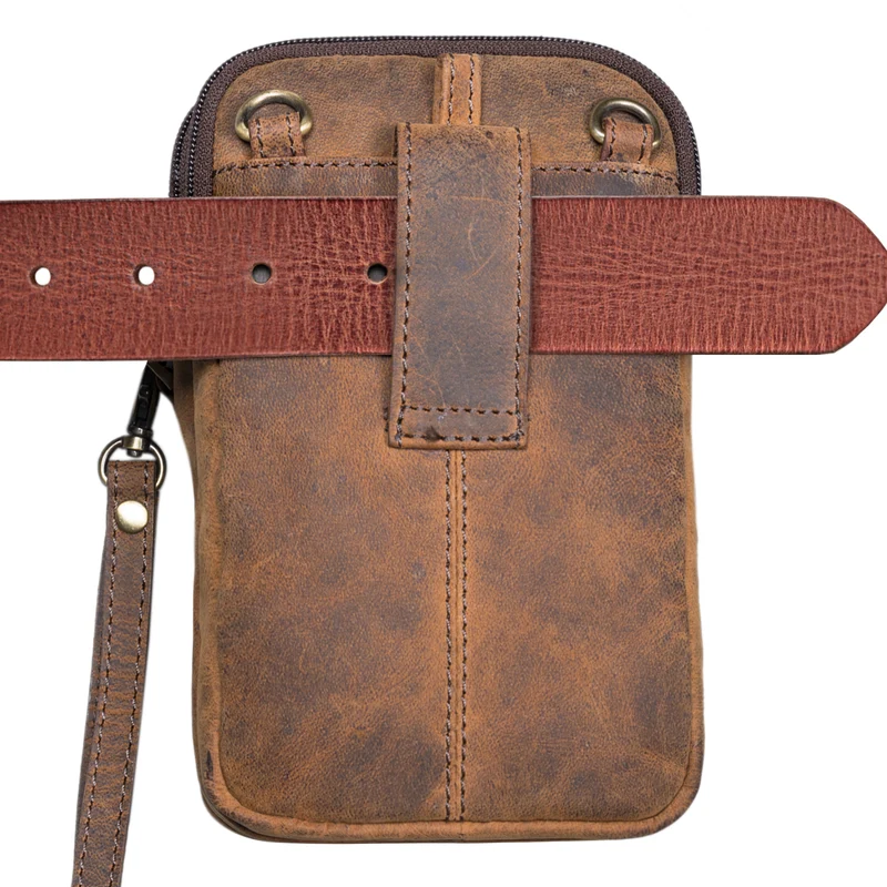 "Tertius" 3-in-1 Herren Umhängetasche Handgelenktasche Gürteltasche