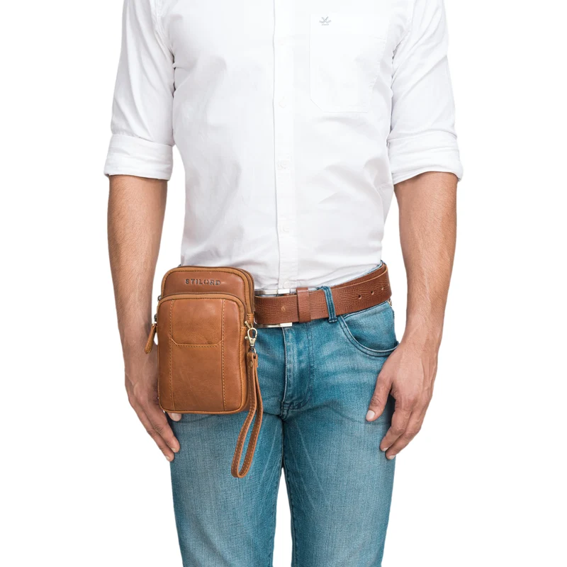 "Tertius" 3-in-1 Herren Umhängetasche Handgelenktasche Gürteltasche
