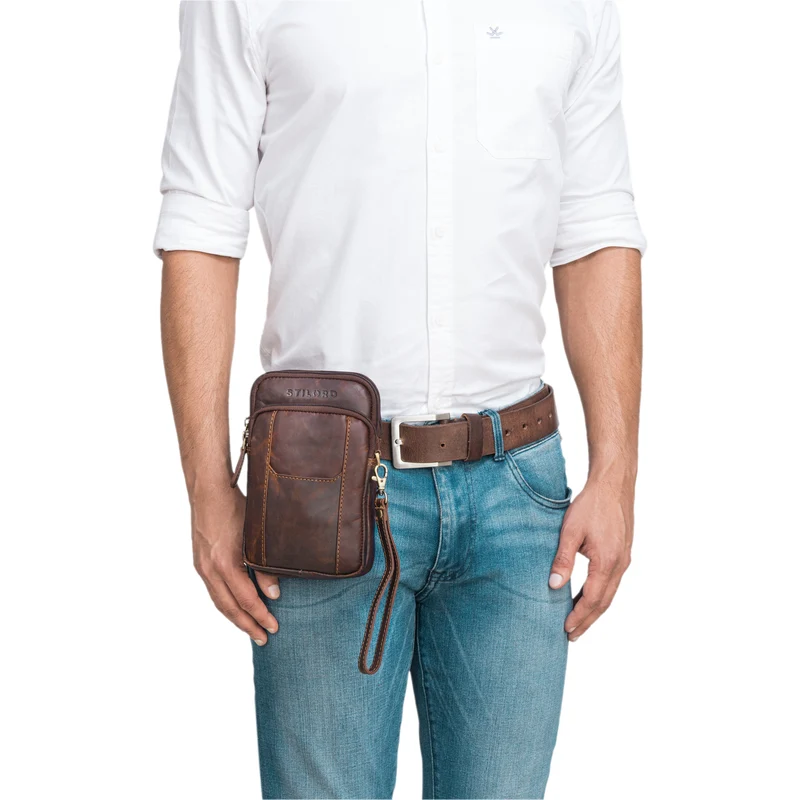 "Tertius" 3-in-1 Herren Umhängetasche Handgelenktasche Gürteltasche