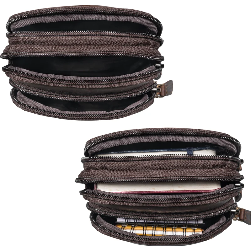 "Tertius" 3-in-1 Herren Umhängetasche Handgelenktasche Gürteltasche