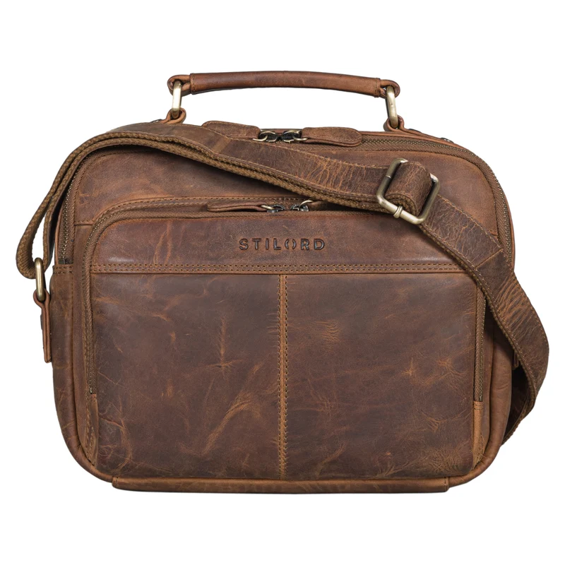 "Kuno" Umhängetasche Herren Leder klein Schultertasche und Handtasche