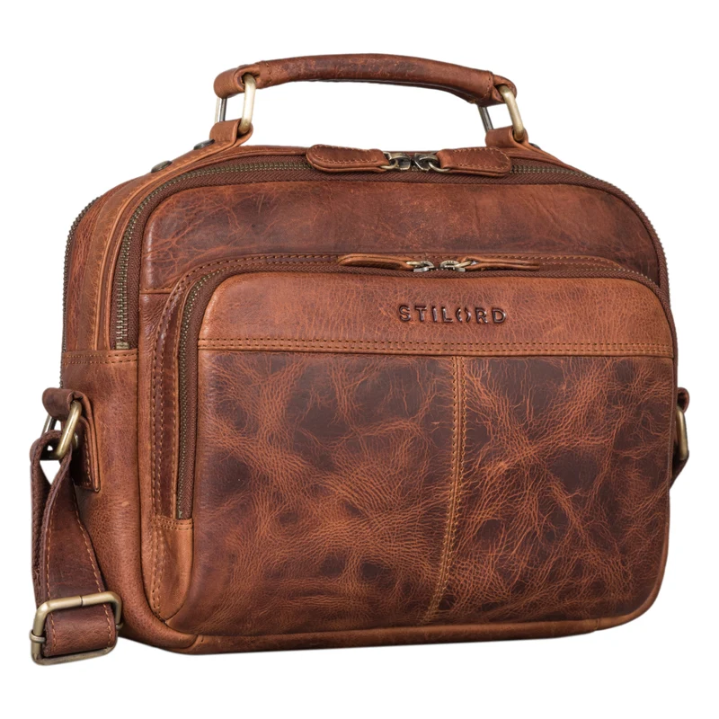 "Kuno" Umhängetasche Herren Leder klein Schultertasche und Handtasche