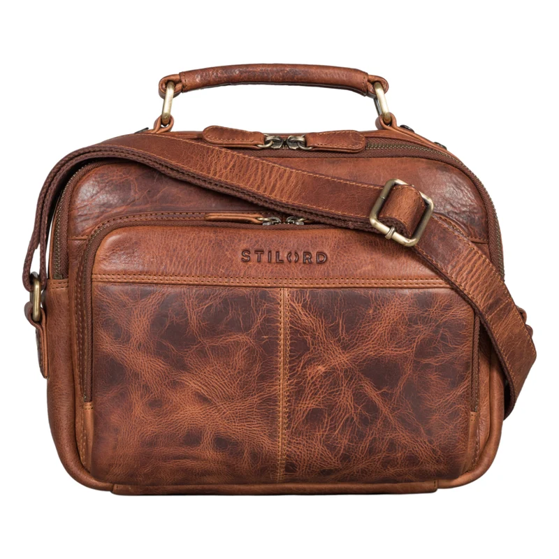 "Kuno" Umhängetasche Herren Leder klein Schultertasche und Handtasche