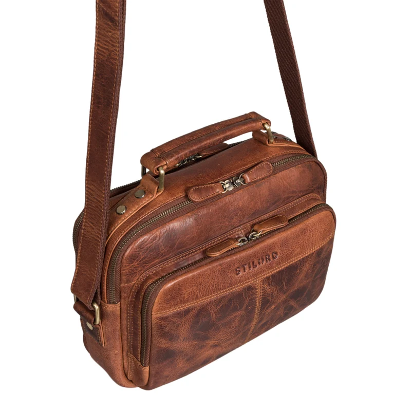 "Kuno" Umhängetasche Herren Leder klein Schultertasche und Handtasche