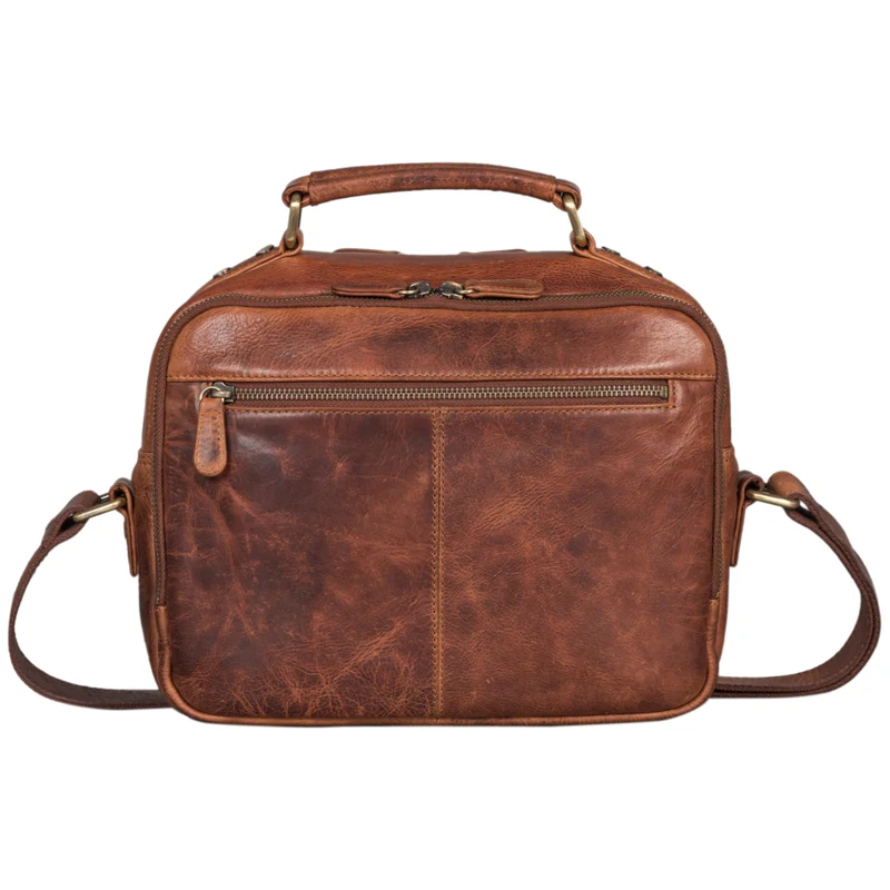 "Kuno" Umhängetasche Herren Leder klein Schultertasche und Handtasche