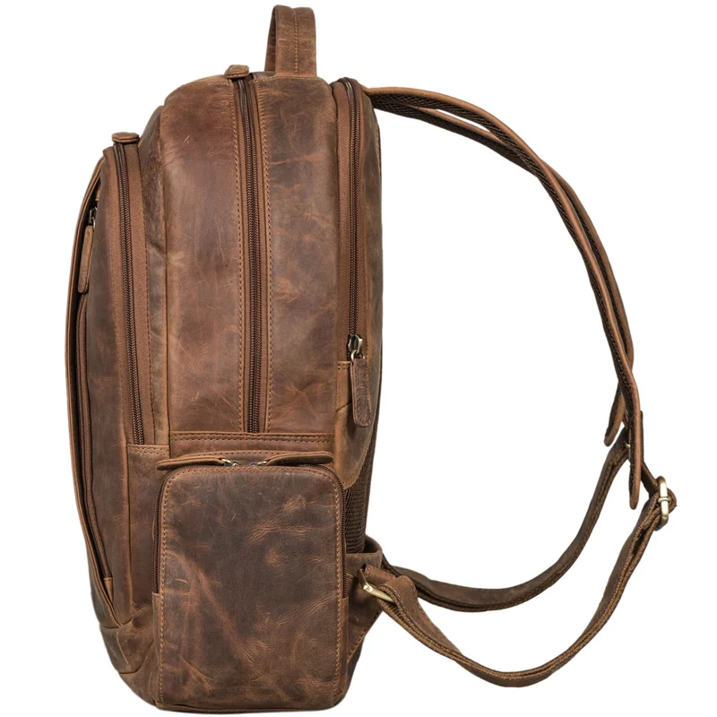 "Waldo" Lederrucksack mit Laptopfach 17,3 Zoll Damen und Herren