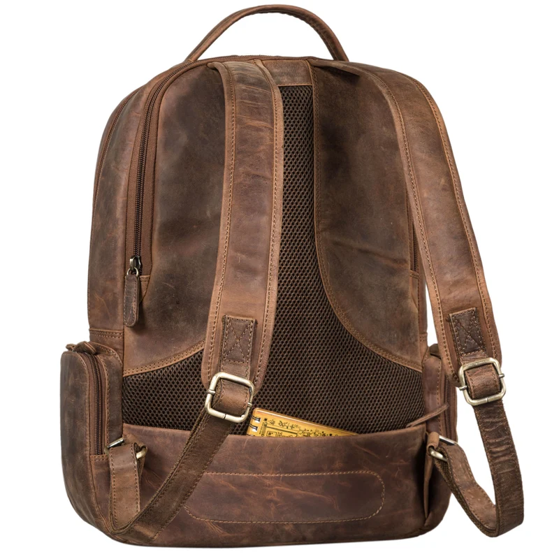 "Waldo" Lederrucksack mit Laptopfach 17,3 Zoll Damen und Herren