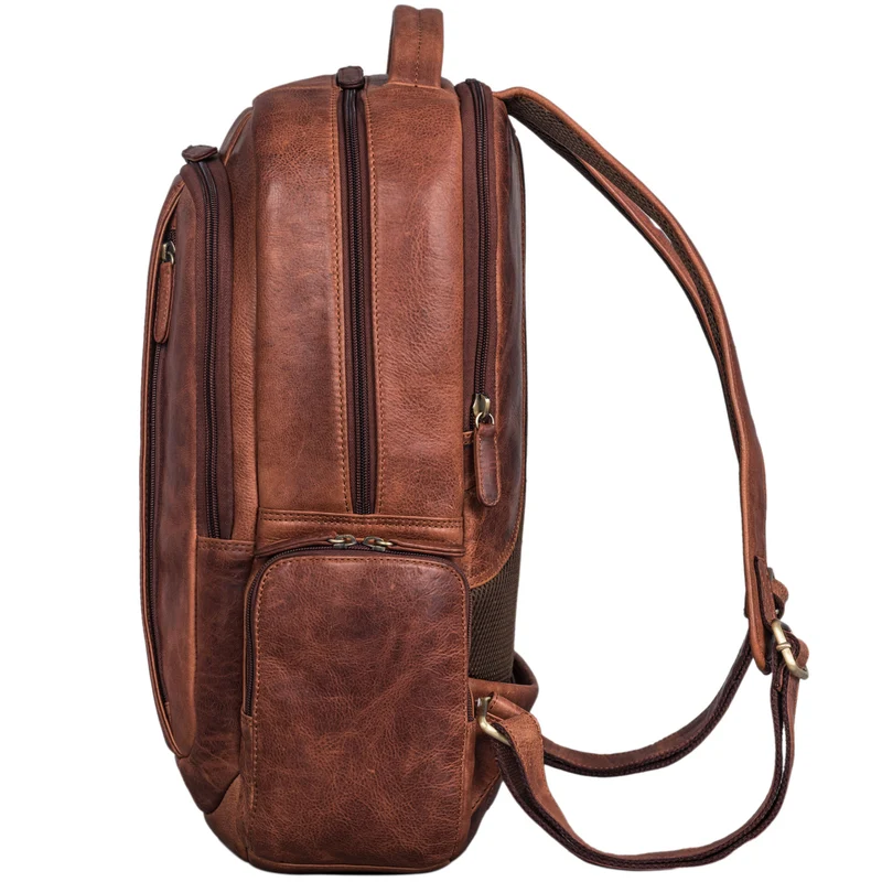 "Waldo" Lederrucksack mit Laptopfach 17,3 Zoll Damen und Herren